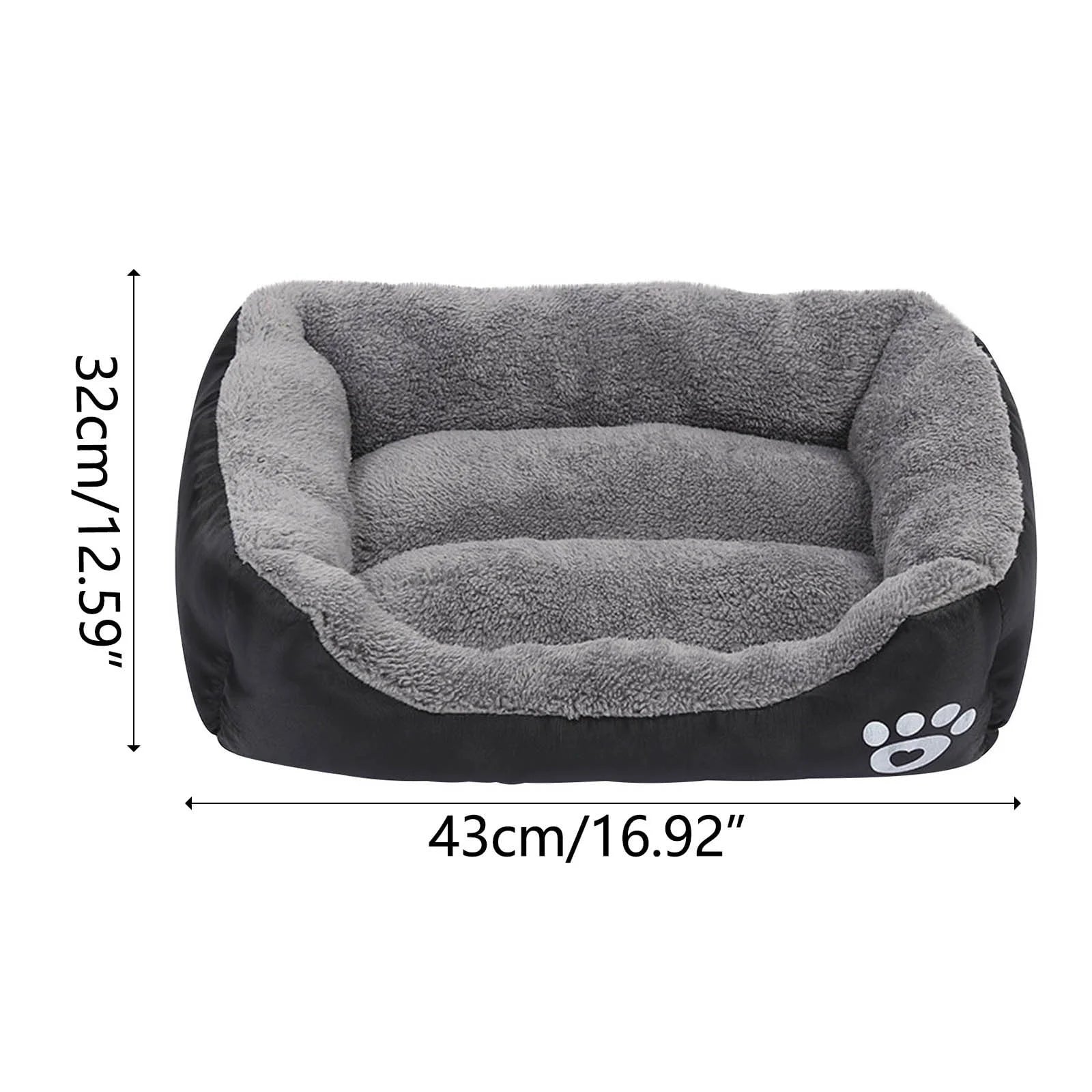 Rectangular Dog Cat Beds Mattress Washable Pads Room, Soft Winter Warm Plush Sleeping Pet Fleece Bed Mat for Small Doggy Kitten, Anti-Slip Waterproof Bottom