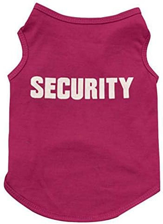 Pet Shirts Dog Police Printed Cool Summer Custom Vest Cute Puppy Apparels Clothes (S, Hot Pink)