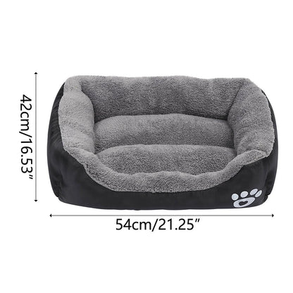 Rectangular Dog Cat Beds Mattress Washable Pads Room, Soft Winter Warm Plush Sleeping Pet Fleece Bed Mat for Small Doggy Kitten, Anti-Slip Waterproof Bottom