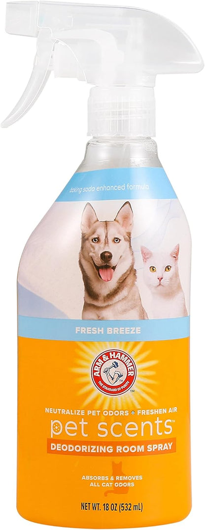 for Pets Air Care Pet Scents Room Spray | Air Freshener Spray for Pet Odors in the Home, Fresh Breeze Scent, 18 Oz Refreshing Air Spray for Pet Smells